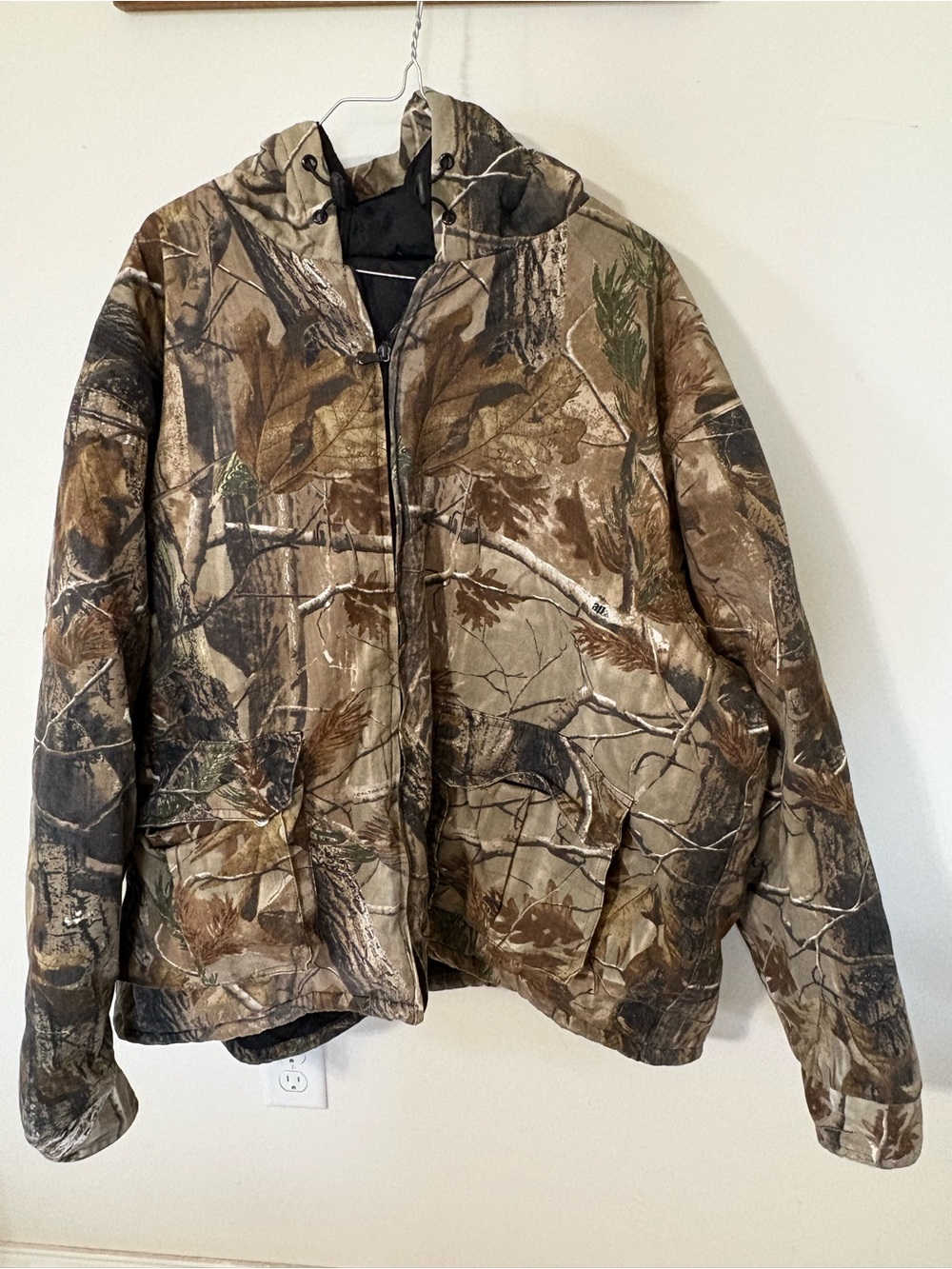 Realtree Men's Woodland Camo Hooded Field Jacket - Brown/Green